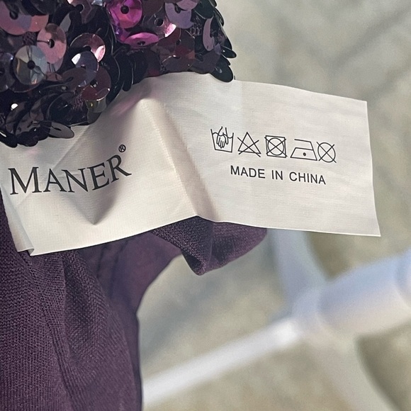 NWT Glitter Sequin Ombré Purple Short Sleeve Blouse Small Sparkle Party Top - Picture 14 of 15